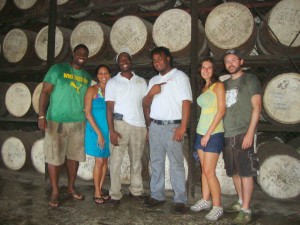With guests at Appleton Estate Jamaica